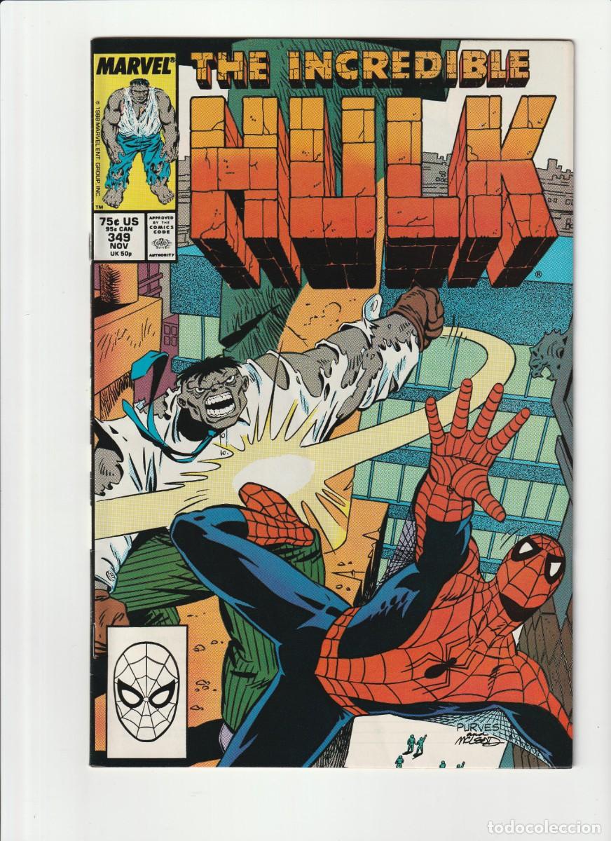 C&oacute;mics: Incredible Hulk 349 Marvel Comics 1988 En Ingles - Foto 1
