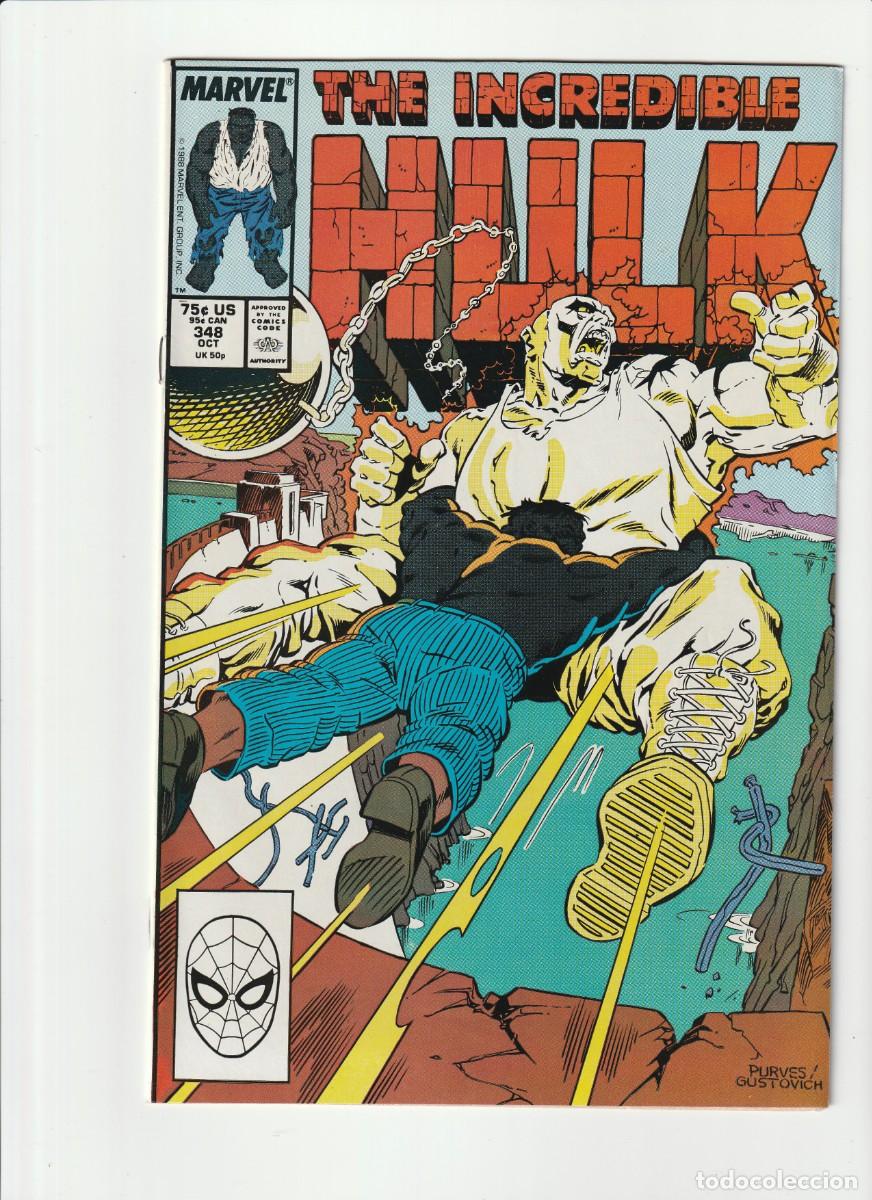 C&oacute;mics: Incredible Hulk 348 Marvel Comics 1988 En Ingles - Foto 1