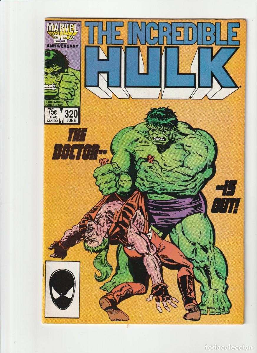 C&oacute;mics: Incredible Hulk 320 Marvel Comics 1986 En Ingles - Foto 1