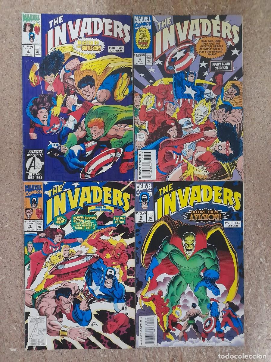 Comics: The Invaders. Coleccion Completa. 4 Comics. Marvel. En Ingles