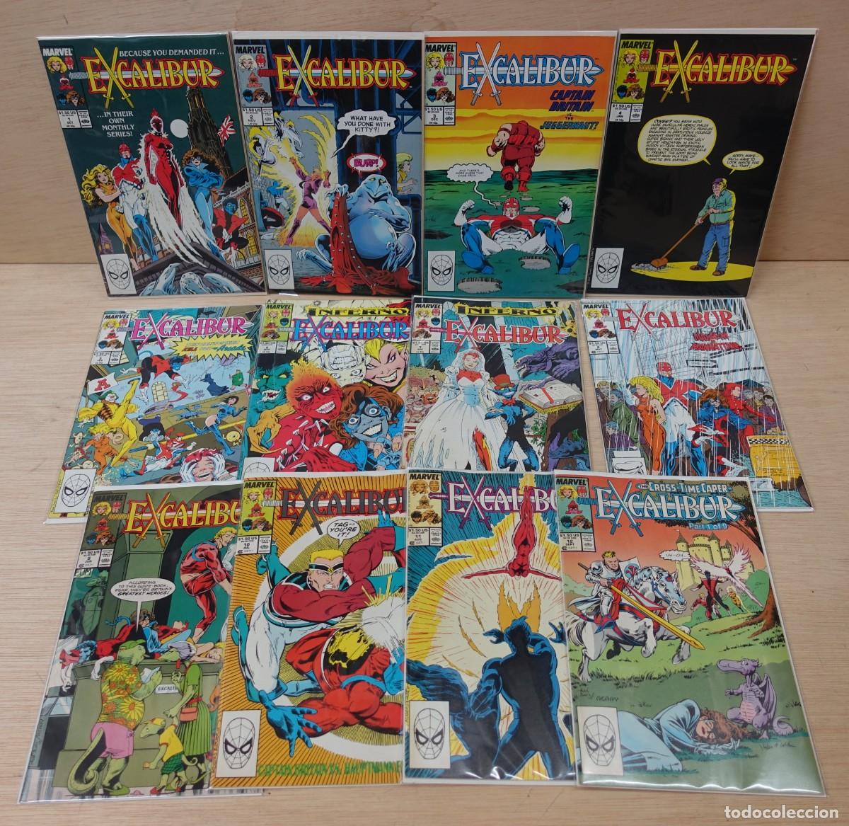 Comics: EXCALIBUR VOL. 1. LOTE DE 12 N&Uacute;MEROS: 1 AL 12. MARVEL USA 1988. ORIGINAL EN INGL&Eacute;S.