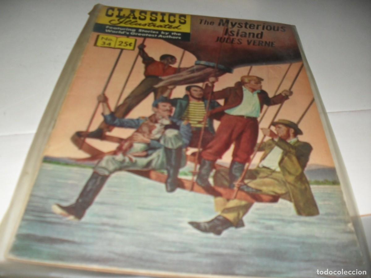 Comics: (EN INGLES) GILBERTON COMPANY:CLASSICS ILLUSTRATED 34 THE MISTERIOUS ISLAND,NO REEDITADODO,1968
