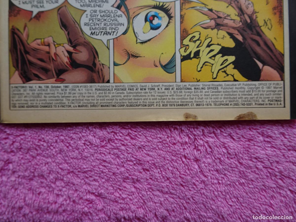 C&oacute;mics: x-factor 138 marvel comics 1997 vol 1 propaganda de cheetos en trasera - Foto 4
