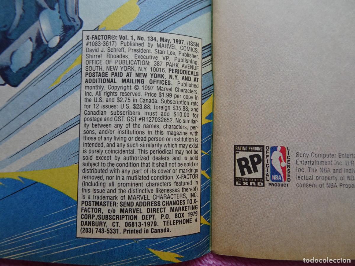 C&oacute;mics: x-factor 134 published marvel comics 1997 vol 1 - Foto 8