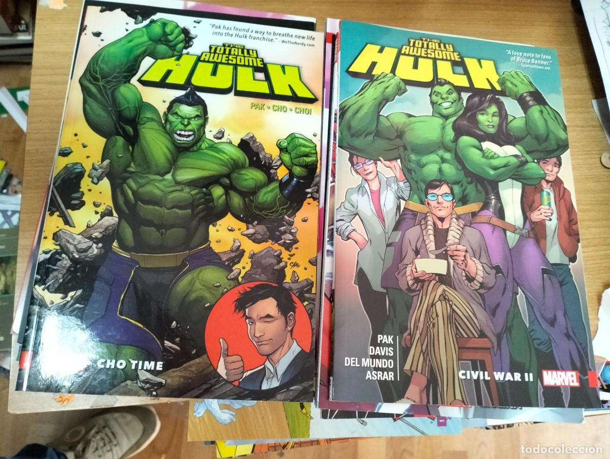 C&oacute;mics: The TOTALLY AWESOME HULK. vol. #. 1. 2. ( LOTE de 2 TOMOS TPB ) MARVEL EN INGLES