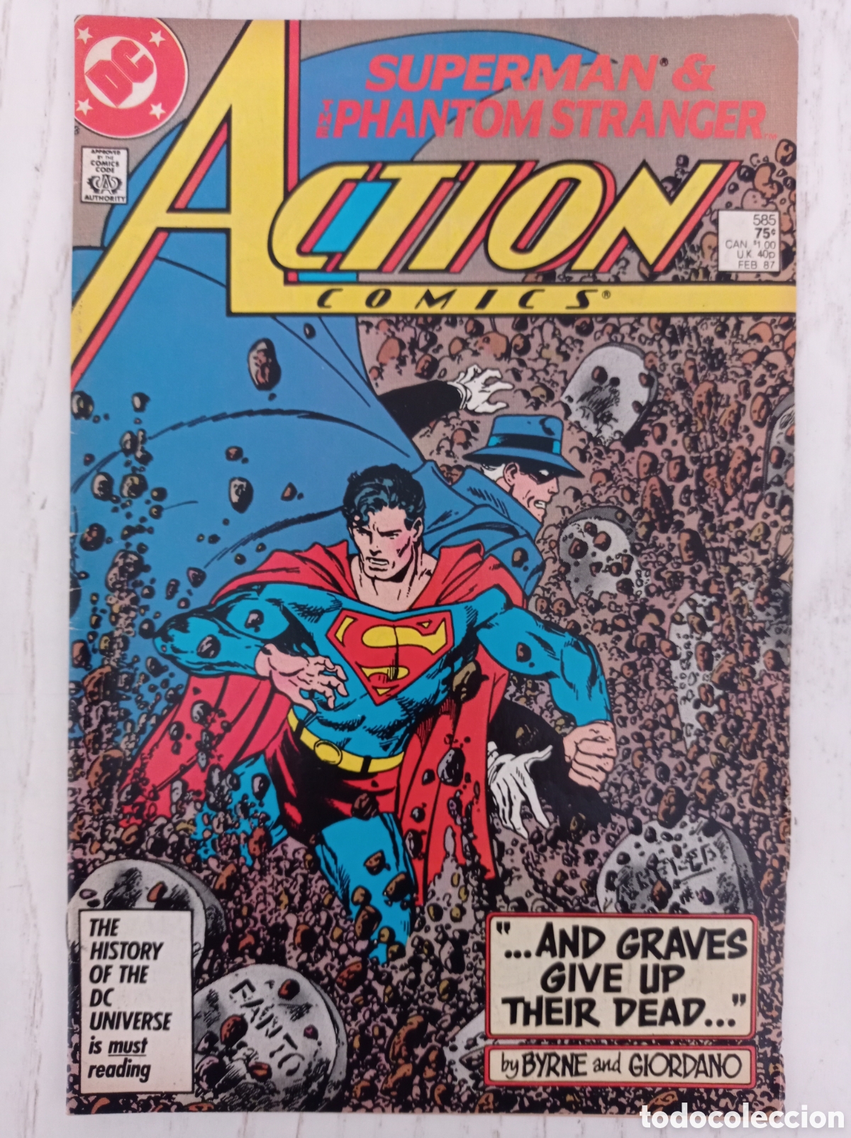C&oacute;mics: ACTION COMICS 585 SUPERMAN & PHANTOM STRANGER. DC 1987 JOHN BYRNE - Foto 1