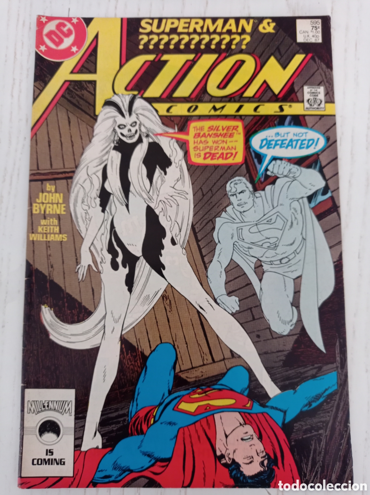 C&oacute;mics: ACTION COMICS 595 SUPERMAN. DC 1987 JOHN BYRNE 1ST SILVER BANSHEE - Foto 1