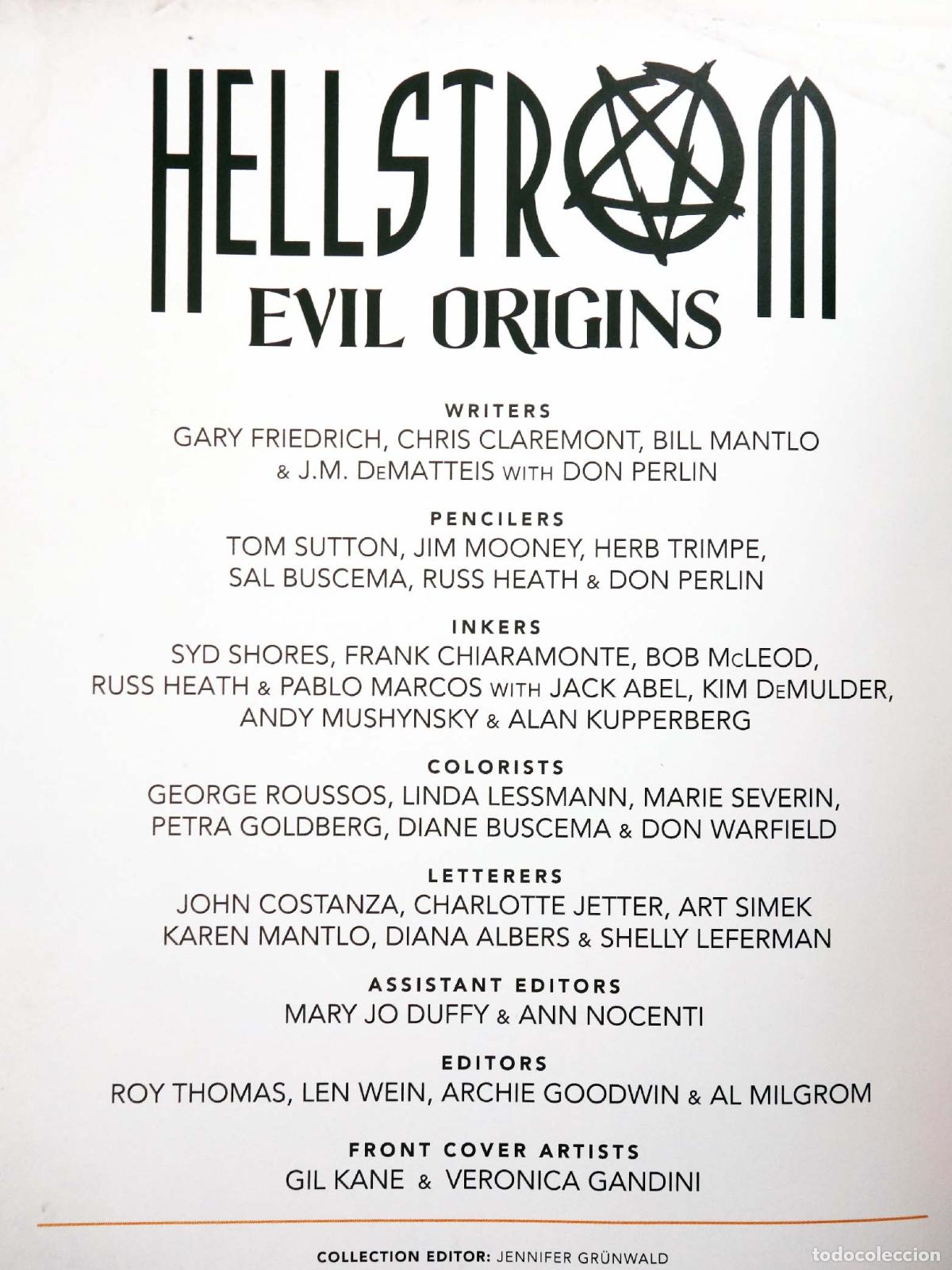 C&oacute;mics: HELLSTROM EVIL ORIGINS TPB (Gary Friedrich / Tom Sutton) Marvel, 2020. EN INGL&Eacute;S. OFRT - Foto 3