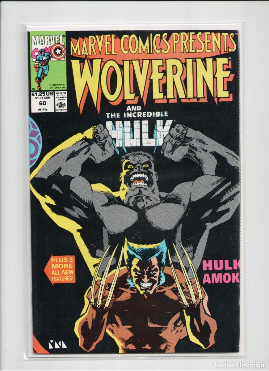 C&oacute;mics: MARVEL COMICS PRESENTS WOLVERINE AND THE INCREDIBLE HULK #60 MARVEL COMICS 1990 - Foto 1