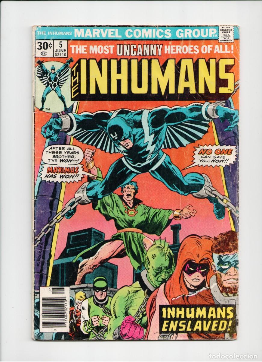 C&oacute;mics: THE INHUMANS #5 MARVEL COMICS 1976 +Bagget & Border - Foto 1