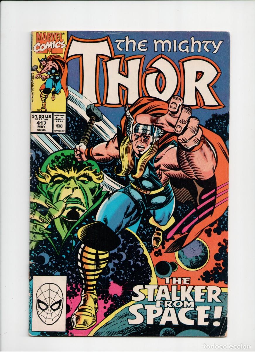 C&oacute;mics: THOR #417 MARVEL COMICS USA 1990 + BAGGET & BORDER - Foto 1