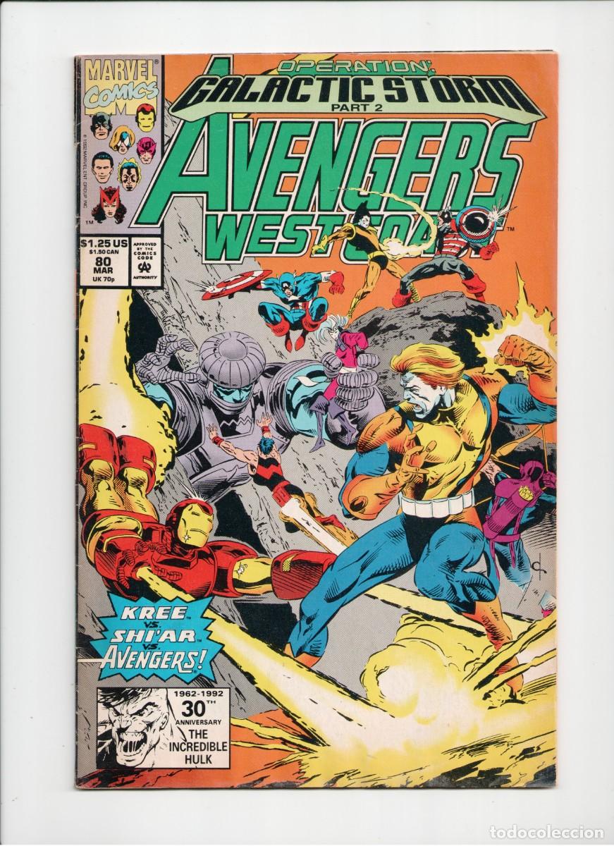 C&oacute;mics: AVENGERS WEST COAST #80 MARVELCOMICS USA 1992 + Bagget - Foto 1