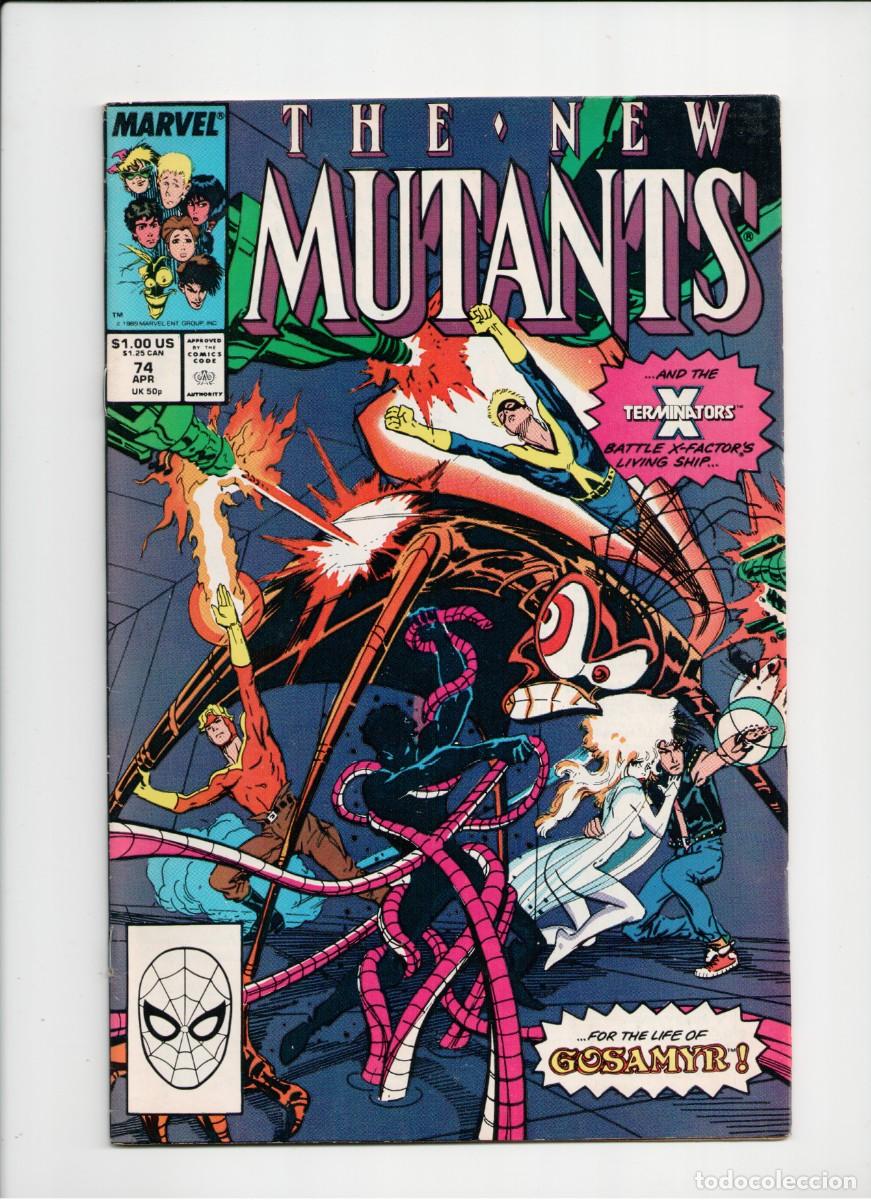 C&oacute;mics: THE NEW MUTANTS #74 MARVEL COMICS 1989 + Bagget - Foto 1