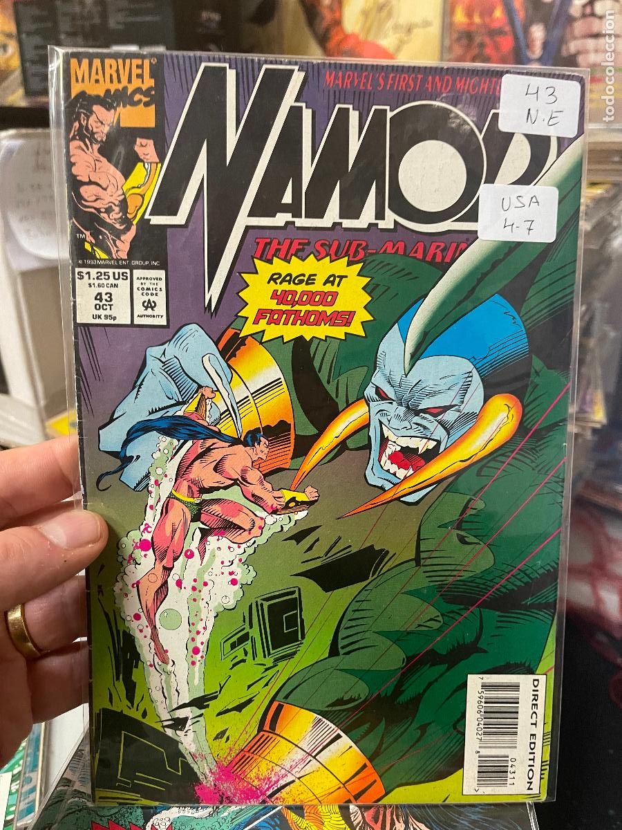 C&oacute;mics: NAMOR THE SUB-MARINER MARVEL COMICS NUMERO 43 NORMAL ESTADO - Foto 1
