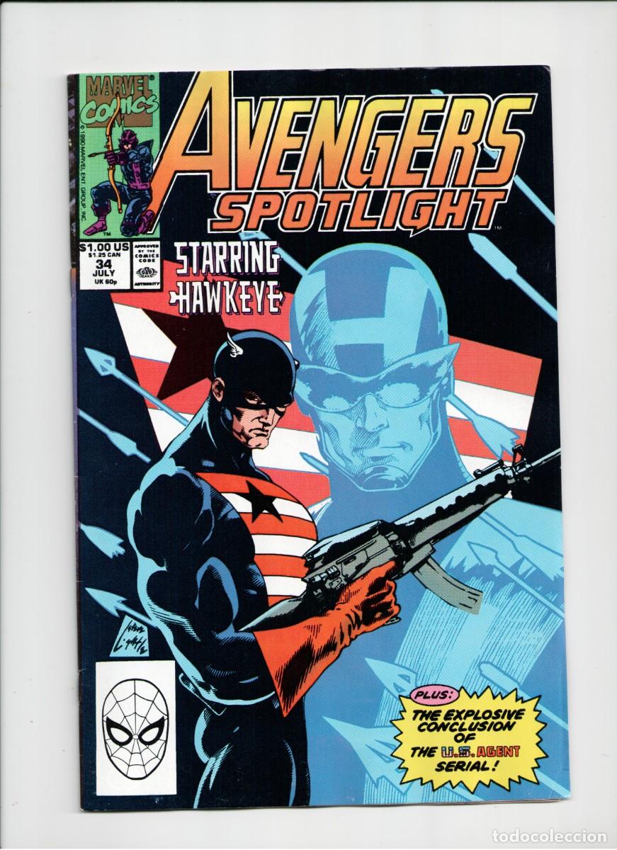 C&oacute;mics: AVENGERS SPOTLIGHT #34 MARVEL COMICS USA 1990 + bagget & boarder - Foto 1