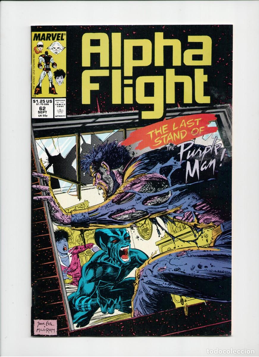 C&oacute;mics: ALPHA FLIGHT #62 MARVEL COMICS USA 1988 + bagget & boarded - Foto 1