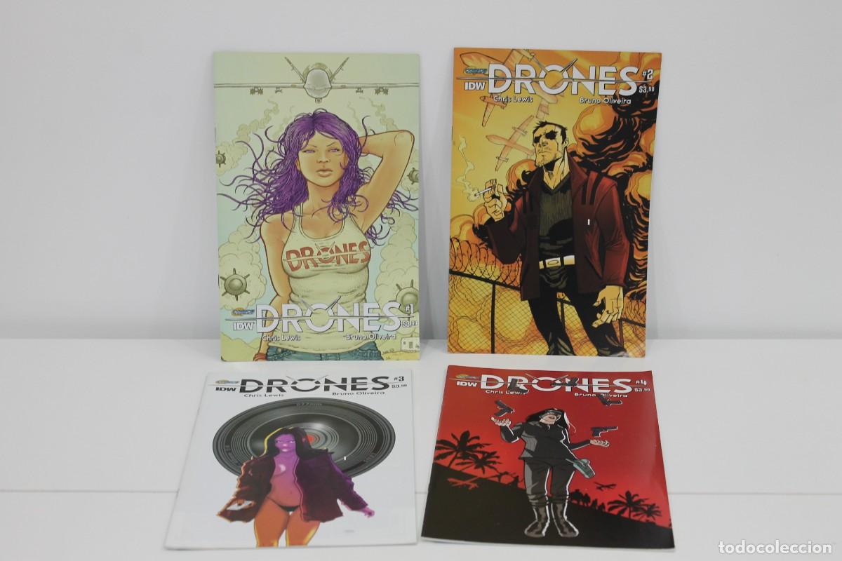 C&oacute;mics: IDW DRONES DEL N&ordm; 1 AL N&ordm; 4 USA EN INGLES COMIC 2015 - Foto 1