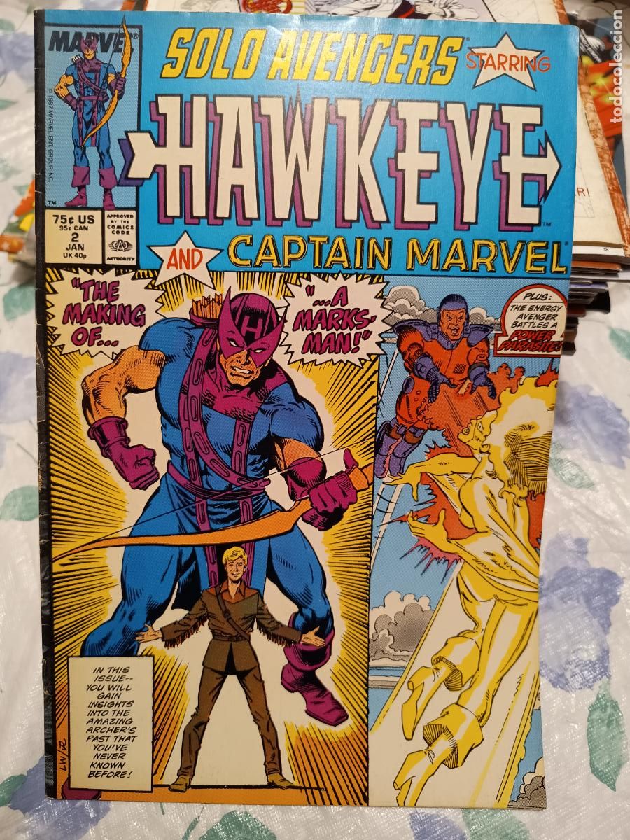 C&oacute;mics: SOLO AVENGERS HAWKEYE AND CAPTAIN MARVEL N&ordm; 2 MARVEL COMICS - Foto 1