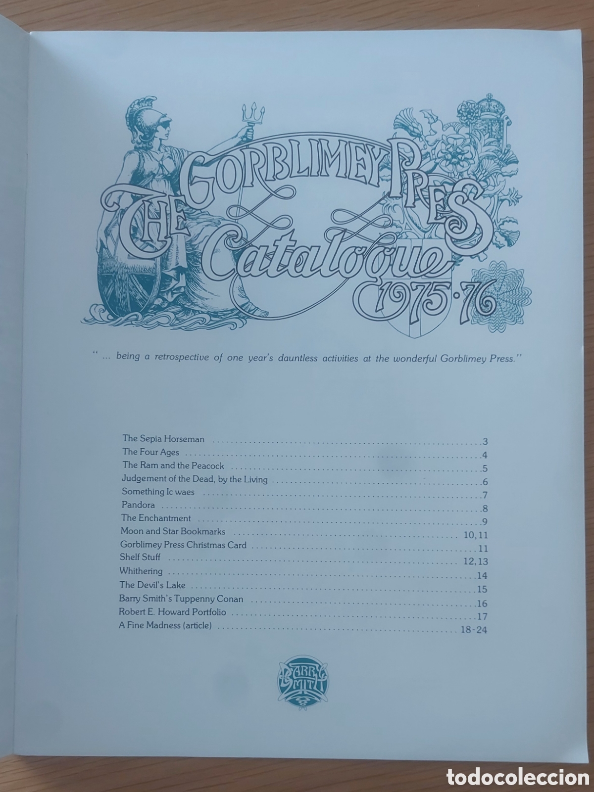 C&oacute;mics: Barry Windsor Smith - Gorblimey Press Catalogue - Foto 5