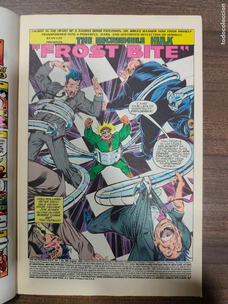 C&oacute;mics: THE INCREDIBLE HULK N&ordm;396, MARVEL COMICS, FROST BITE. - Foto 2