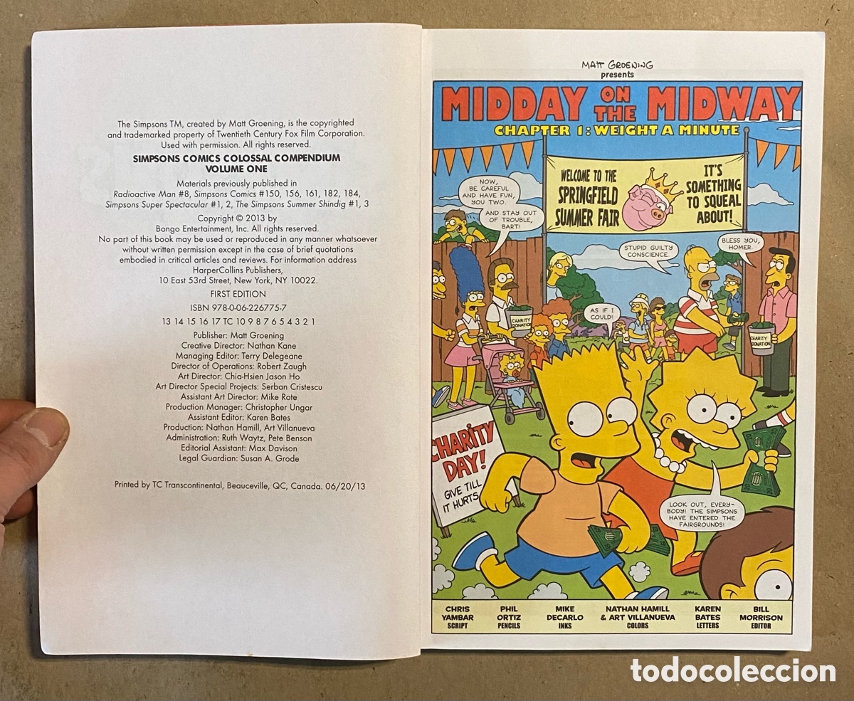 C&oacute;mics: SIMPSONS COMICS. COLOSSAL COMPENDIUM VOLUME ONE. HARPER 2013 (1 EDITION). - Foto 3
