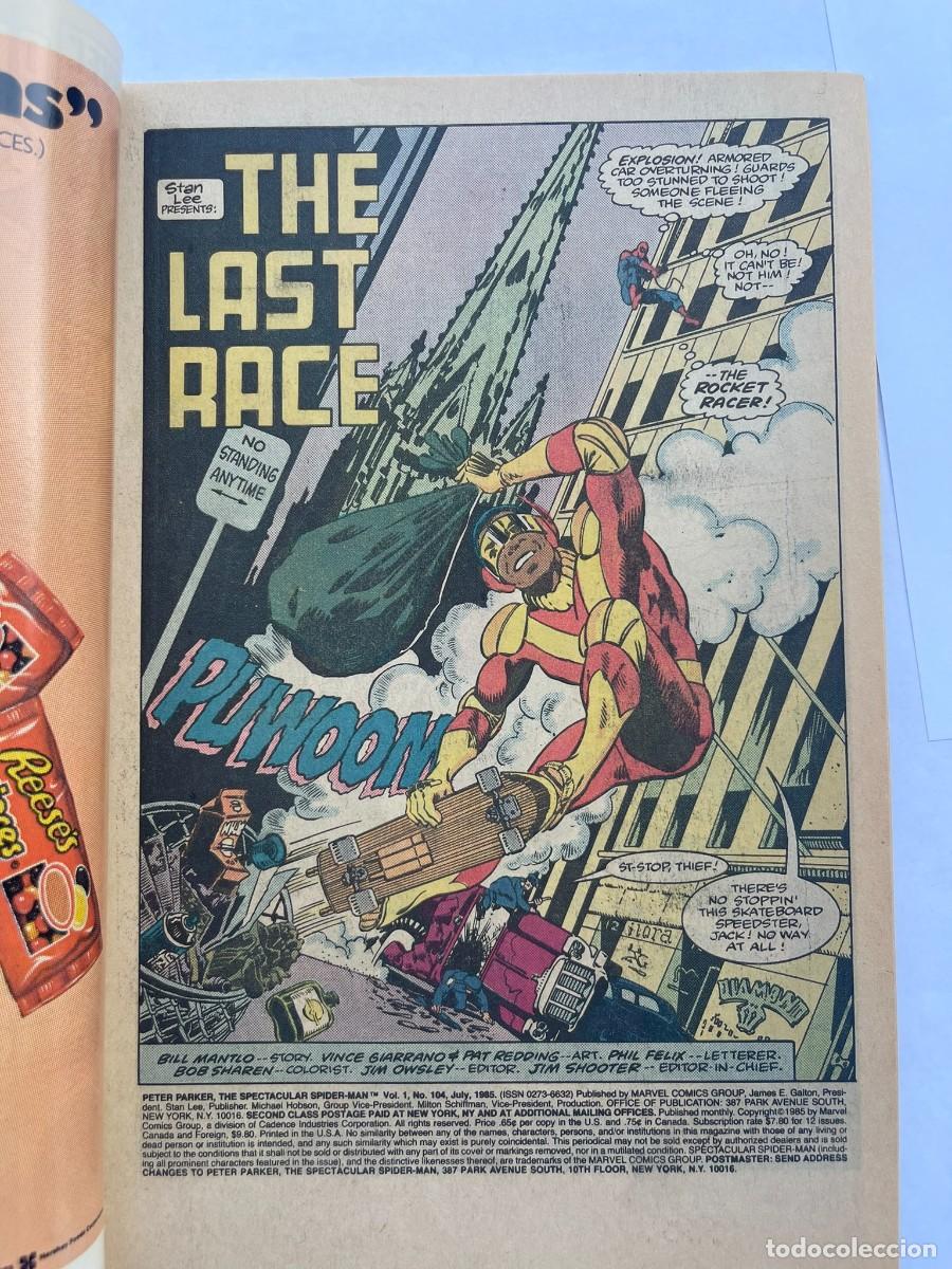 C&oacute;mics: Spectacular Spider-Man 104 VF 8.0 Marvel 1985 - Foto 3