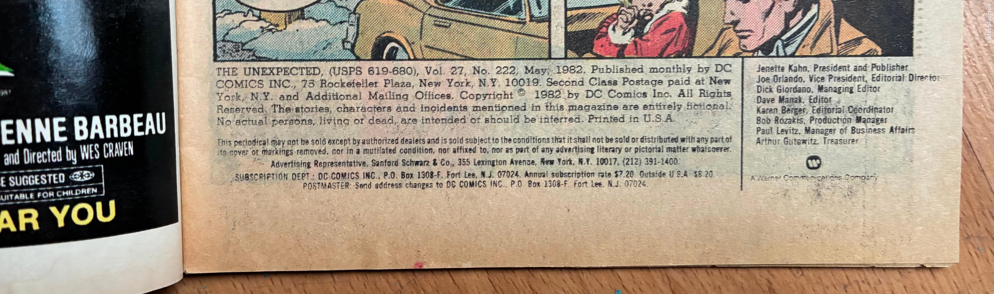 C&oacute;mics: UNEXPECTED, NUMERO 222, DC, USA - Foto 4