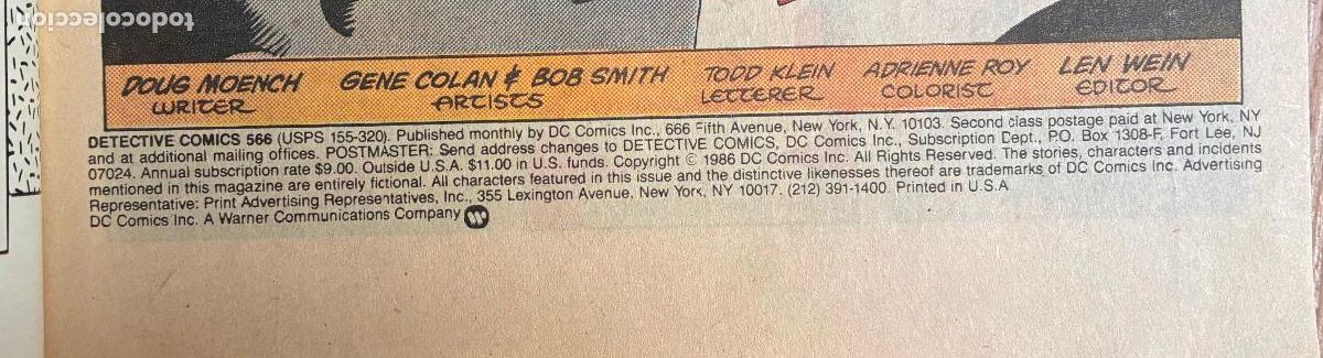 C&oacute;mics: BATMAN DC, NUMERO 566, USA - Foto 3