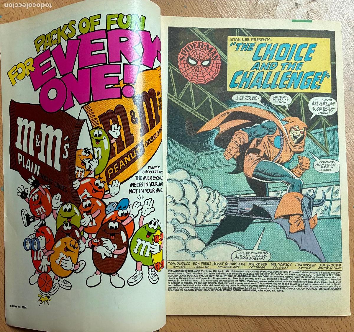 C&oacute;mics: SPIDER MAN, NUMERO 275, MARVEL,USA - Foto 3