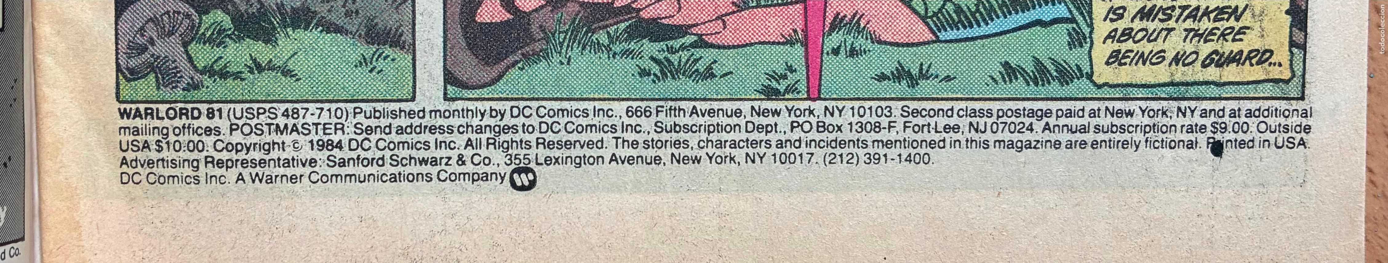 C&oacute;mics: THE WARLORD, Numero 81, DC USA - Foto 5