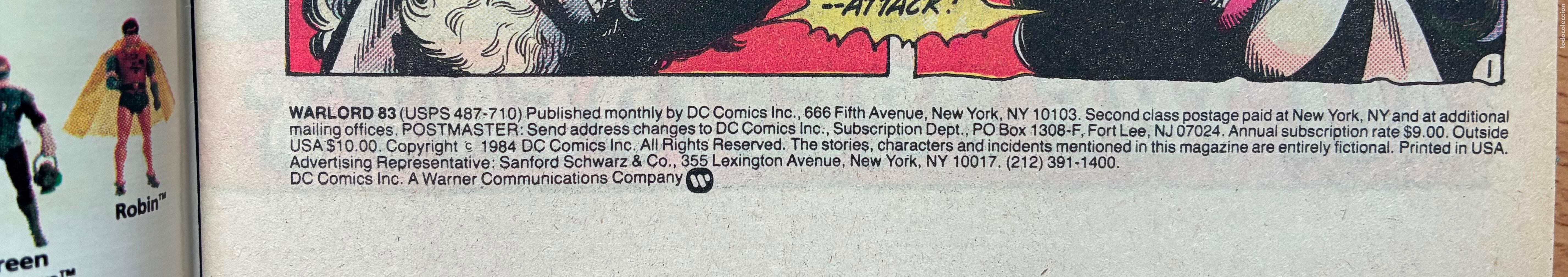 C&oacute;mics: THE WARLORD, Numero 83 DC,USA - Foto 5