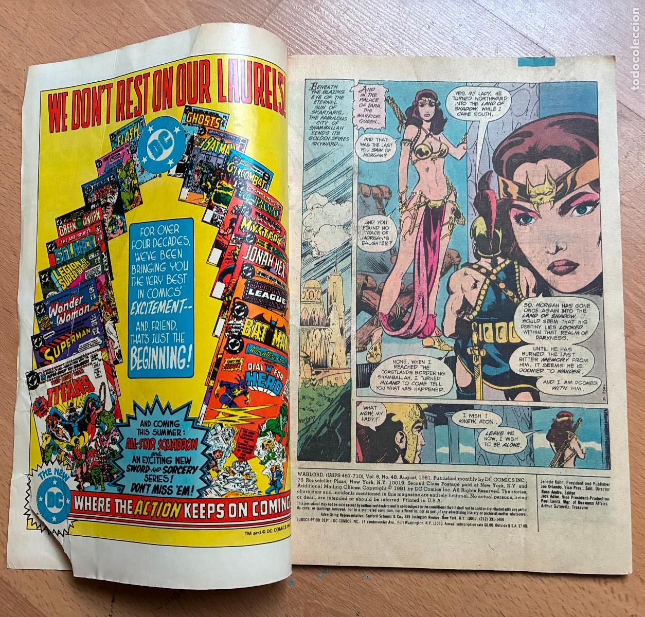 C&oacute;mics: THE WARLORD, DC, NUMERO 48, USA - Foto 3