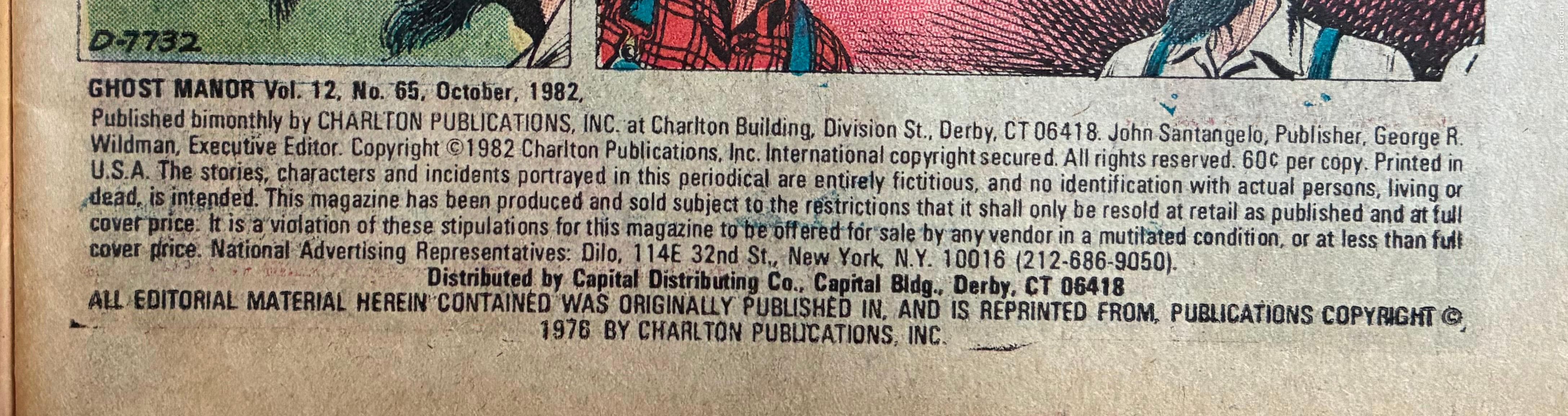 C&oacute;mics: GHOST MANOR, Numero 65, CHARLTON COMICS, USA - Foto 4