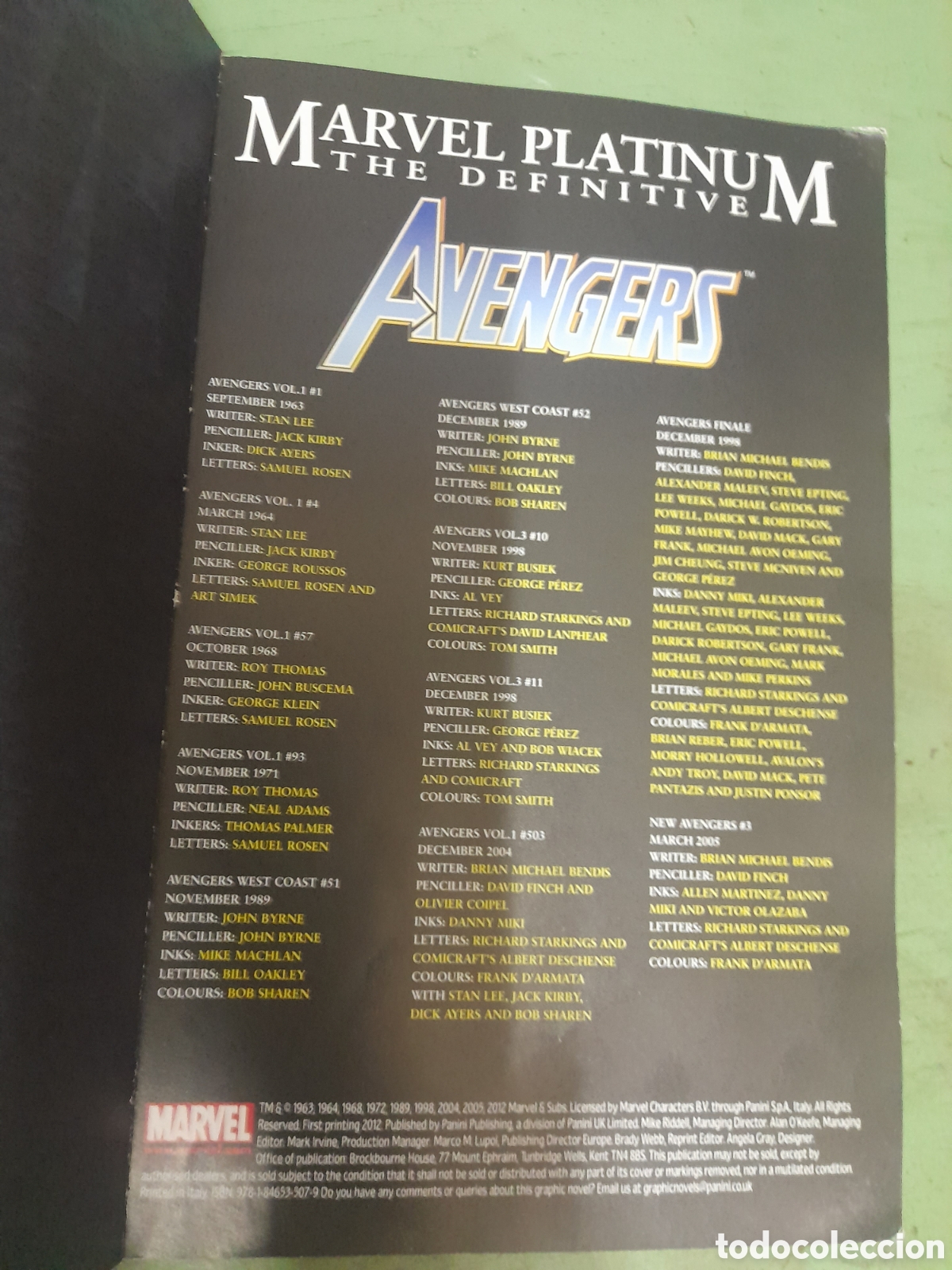 C&oacute;mics: Avengers , Marvel Platinum the definitive - Foto 5