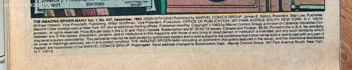 C&oacute;mics: SPIDER MAN, MARVEL ,Numero 247, USA - Foto 4