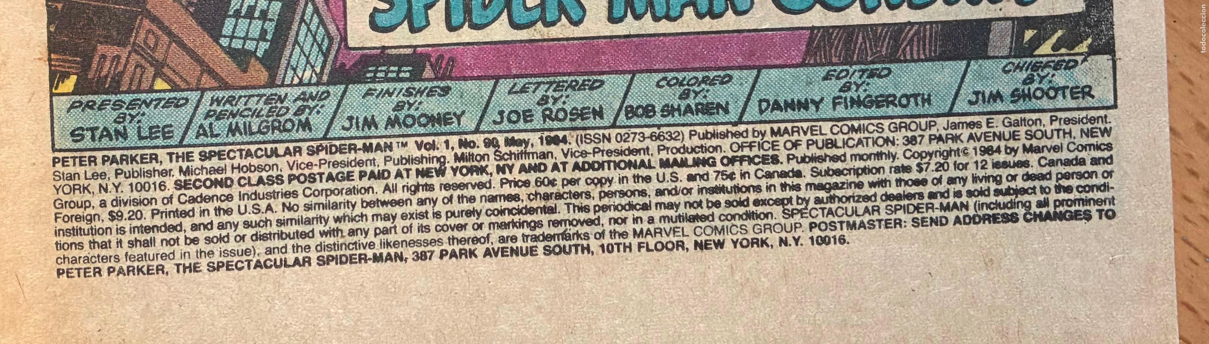C&oacute;mics: SPIDER MAN, MARVEL, Numero 90, USA - Foto 3