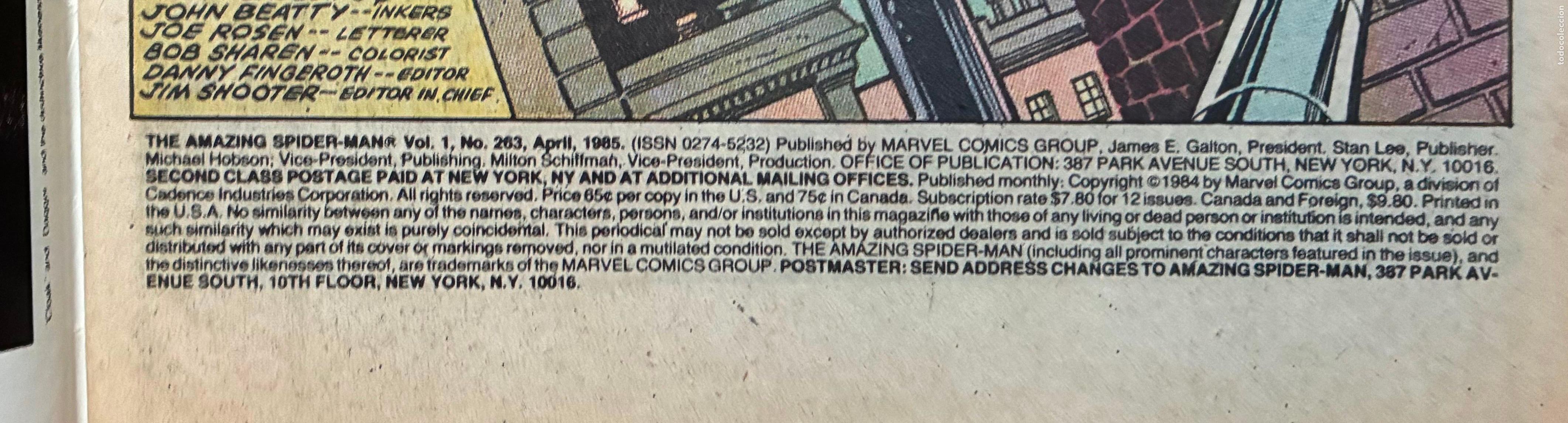 C&oacute;mics: SPIDER MAN MARVEL Numero 263, USA - Foto 4