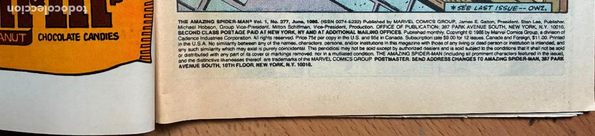 C&oacute;mics: SPIDER MAN, MARVEL, Numero 277 USA - Foto 4