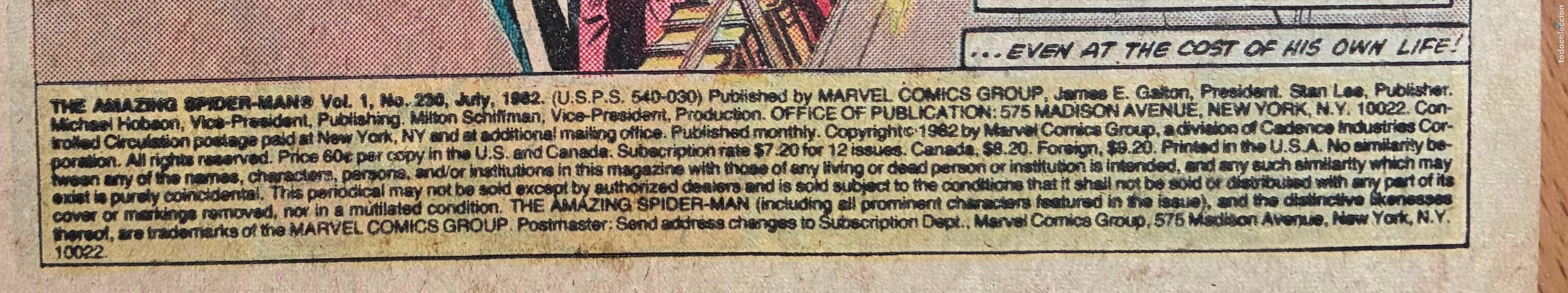 C&oacute;mics: SPIDER MAN , MARVEL Numero 230 USA - Foto 4