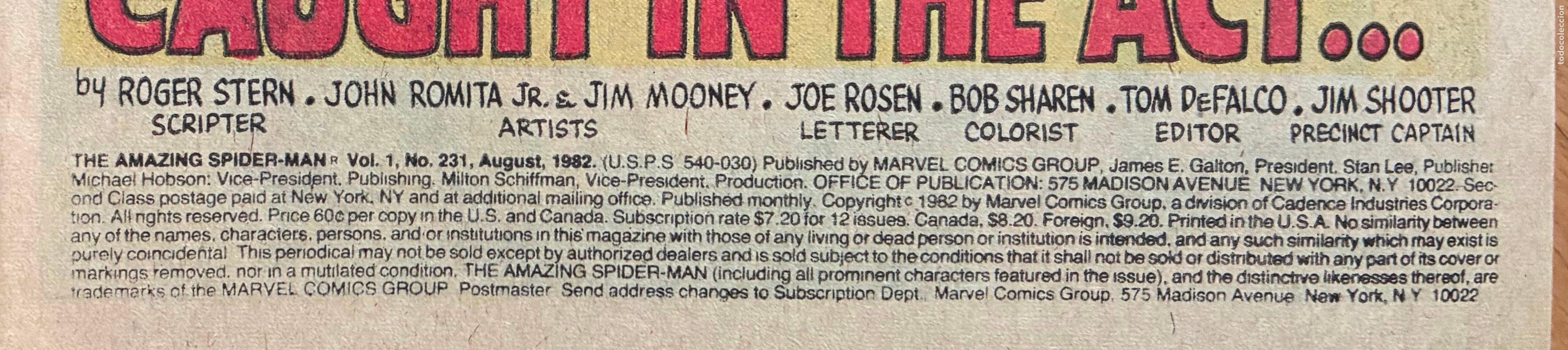 C&oacute;mics: SPIDER MAN, MARVEL, Numero 231, USA - Foto 4