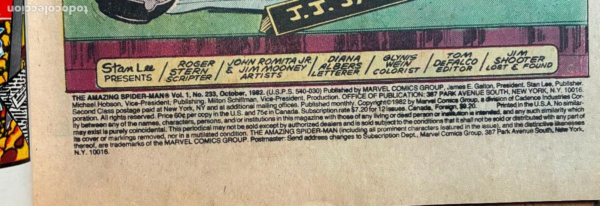 C&oacute;mics: SPIDER MAN, MARVEL Numero 233 USA - Foto 4