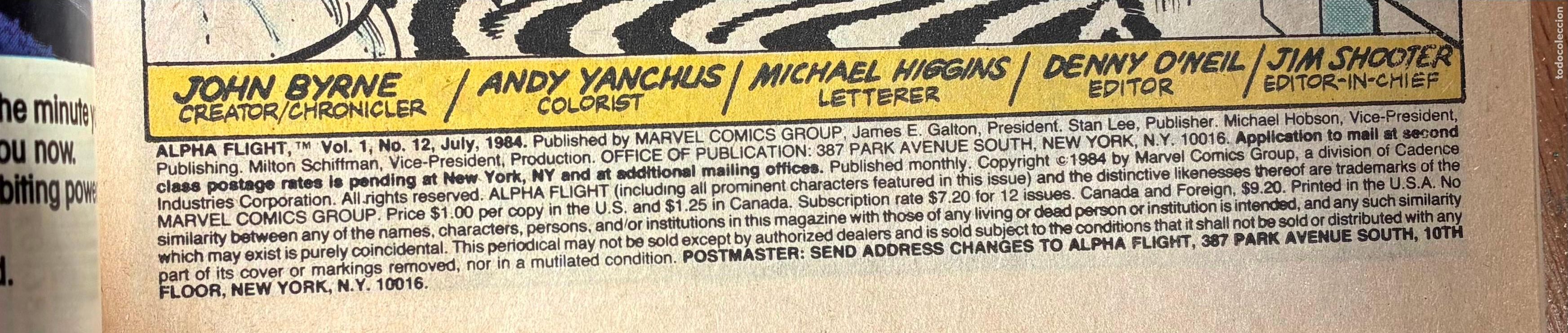 C&oacute;mics: ALPHA FLIGHT, MARVEL, Numero 12 USA - Foto 4