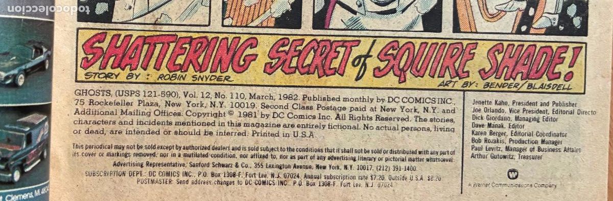 C&oacute;mics: GHOSTS ,DC, Numero 110 USA - Foto 4