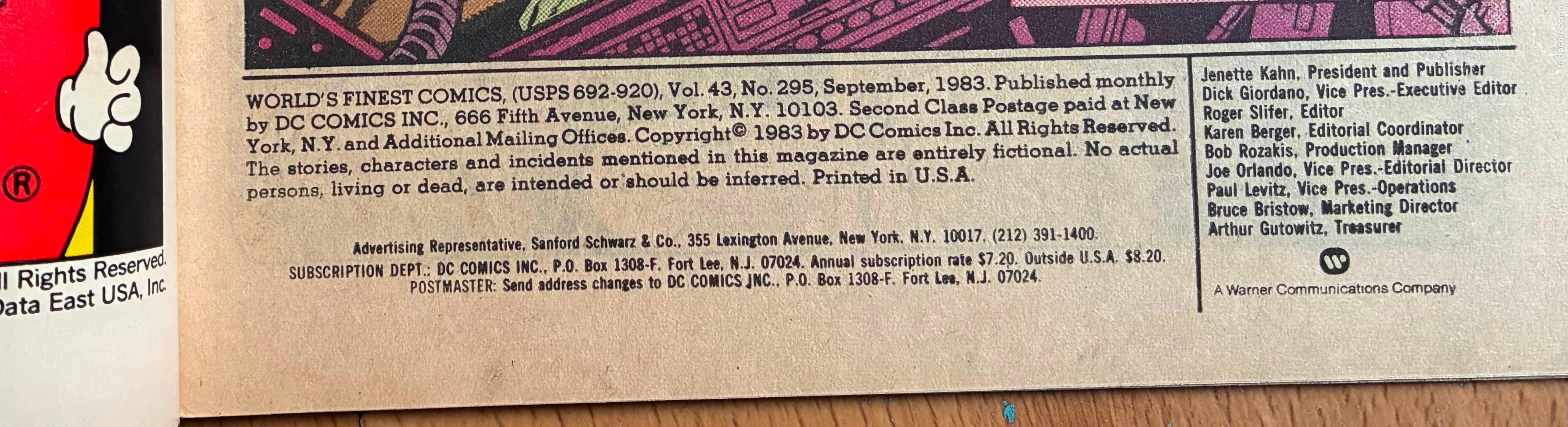 C&oacute;mics: SUPERMAN & BATMAN, Numero 295 DC, USA - Foto 4
