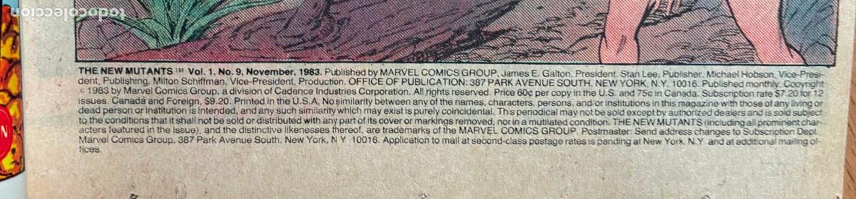 C&oacute;mics: THE NEW MUTANTS, Numero 9, MARVEL, USA - Foto 3