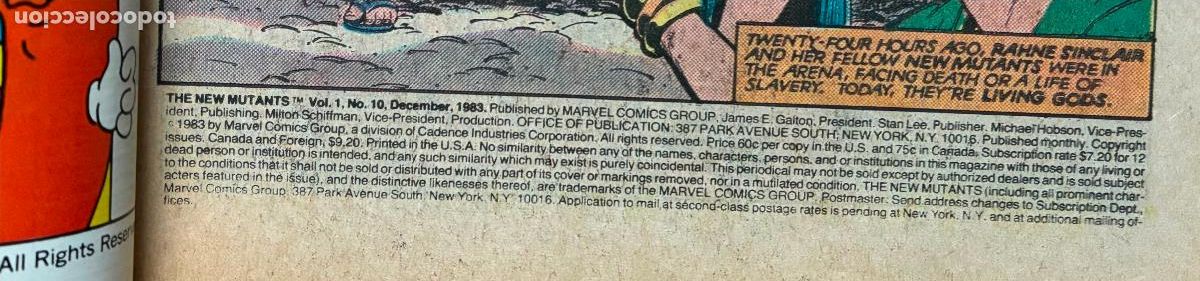 C&oacute;mics: THE NEW MUTANTS, Numero 10, MARVEL USA - Foto 4