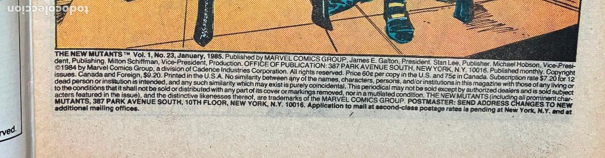 C&oacute;mics: THE NEW MUTANTS, Numero 23, MARVEL, USA - Foto 4