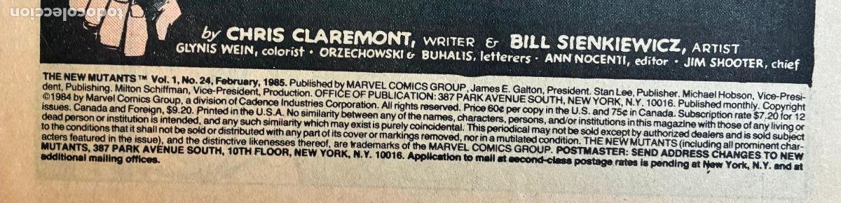 C&oacute;mics: THE NEW MUTANTS, Numero 24, MARVEL USA - Foto 4
