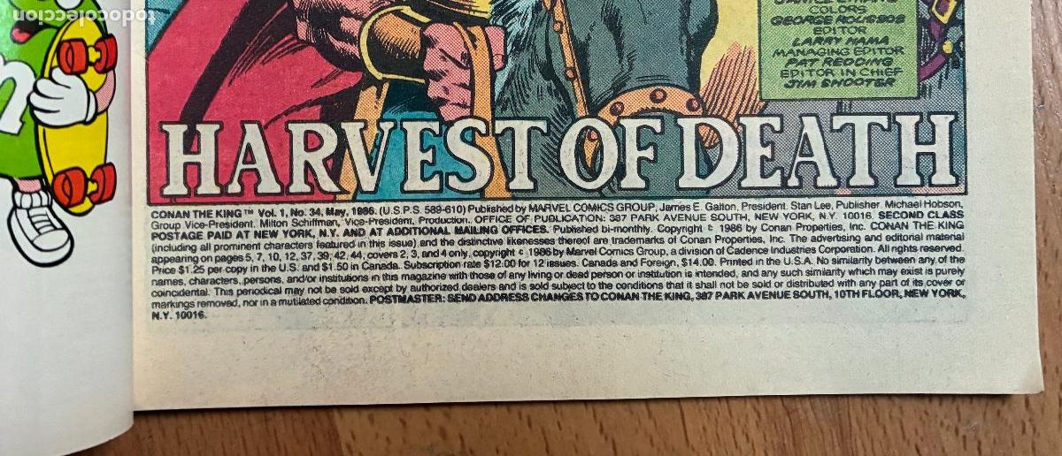 C&oacute;mics: CONAN THE KING, Numero 34, MARVEL, USA - Foto 4