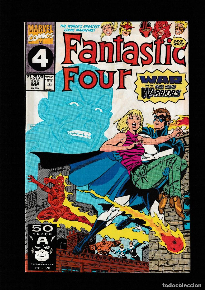 C&oacute;mics: FANTASTIC FOUR 356 - MARVEL 1991 VFN / VS NEW WARRIORS - Foto 1